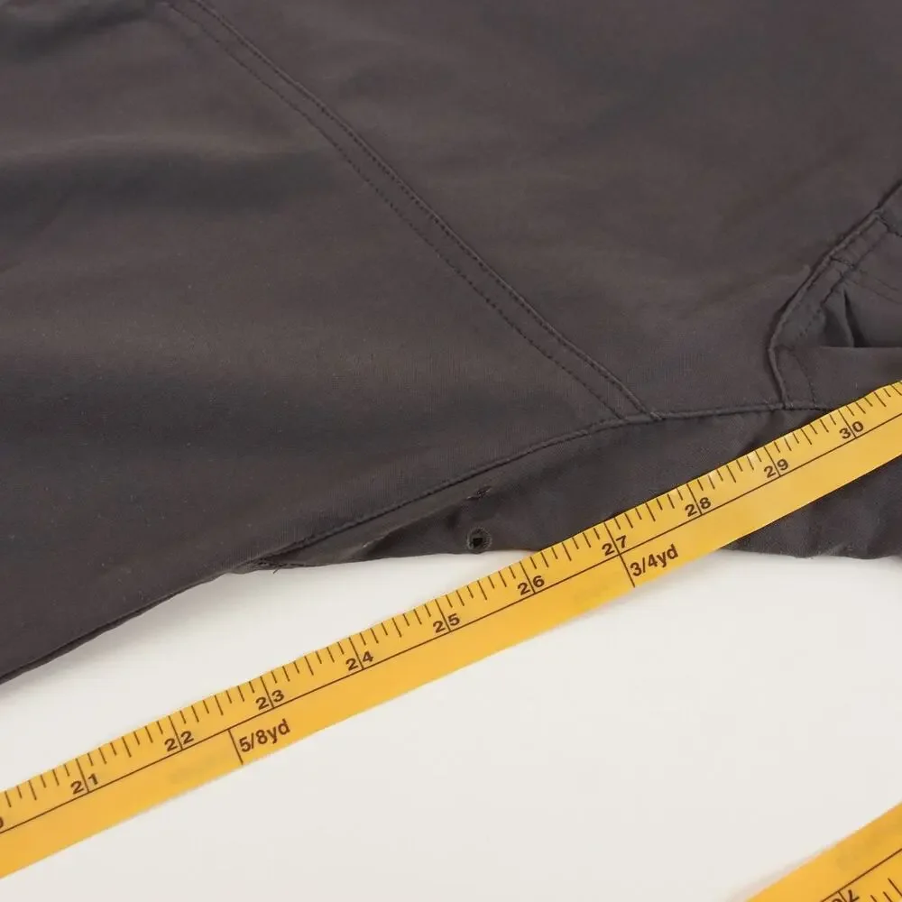 Prana Stretch Zion Gray Roll Up Cargo Pants Mens Sz 35 x 30